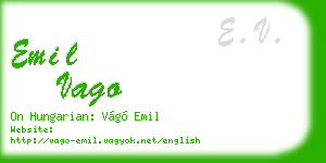 emil vago business card