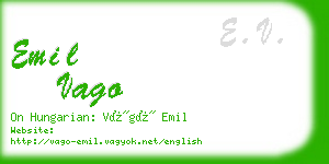 emil vago business card